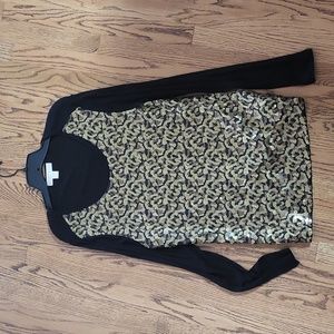 Michael kors size large women's long sleeved t shirt w sequins new no tags